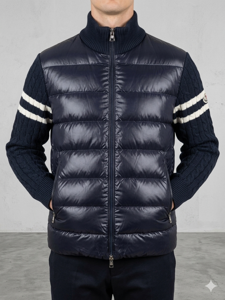 Moncler Padded Cable Knit Jacket